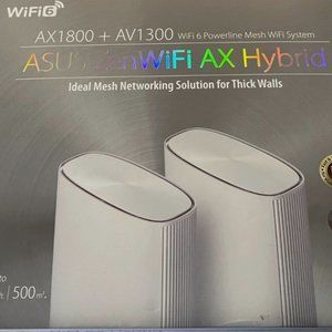 ASUS XP4 ZenWiFi AX Hybrid Powerline Mesh WiFi 6 System (AX1800+AV1300)